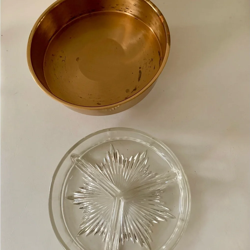 Mid century crudités dish